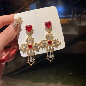Heart Cross Earrings
