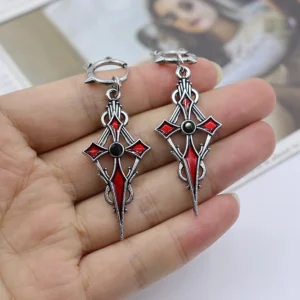 Scarlet Cross Earrings